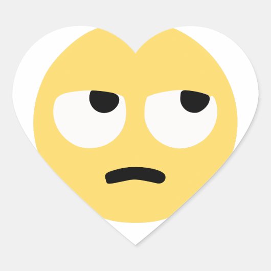 Emoji-Auge Herz-Aufkleber (Vorderseite)