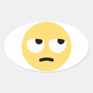 Emoji-Auge Ovaler Aufkleber