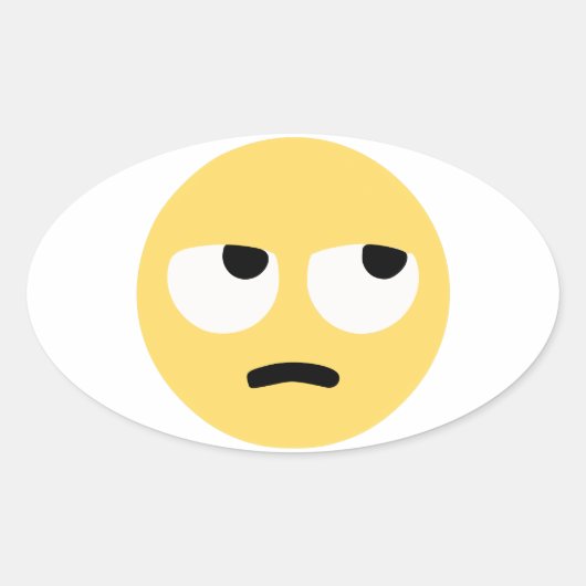 Emoji-Auge Ovaler Aufkleber (Vorderseite)