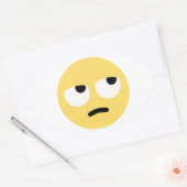 Emoji-Auge Ovaler Aufkleber (Umschlag)