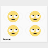 Emoji-Auge Ovaler Aufkleber (Blatt)