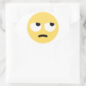 Emoji-Auge Ovaler Aufkleber (Tasche)