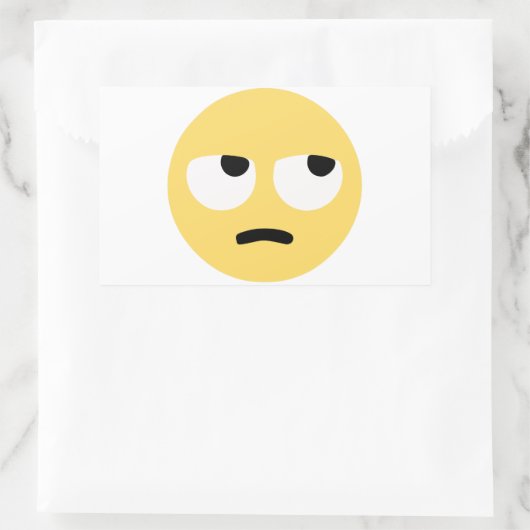 Emoji-Auge Rechteckiger Aufkleber (Tasche)