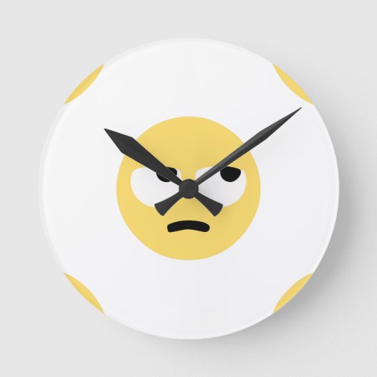 Emoji-Auge Runde Wanduhr (Vorderseite)