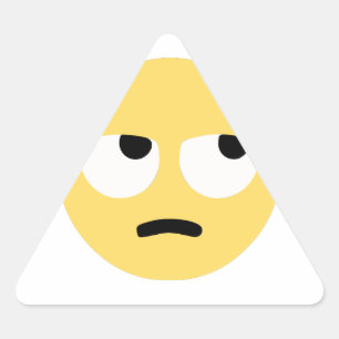 Emoji Augenrollen Dreieckiger Aufkleber