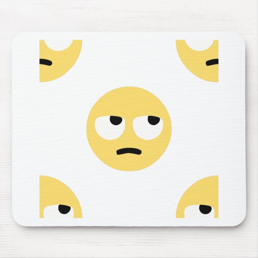 Emoji Augenrollen Mousepad (Vorne)