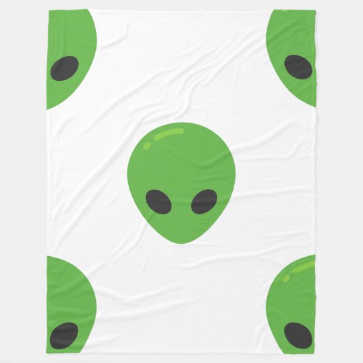 Emoji-Außerirdische Fleecedecke (Vorderseite)