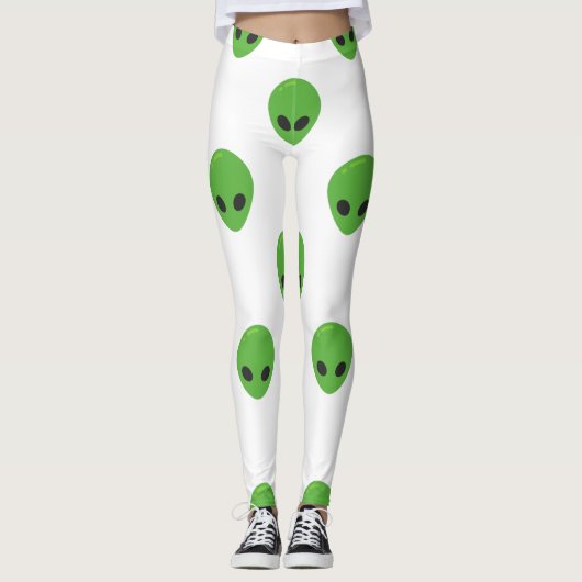 Emoji-Außerirdischen Leggings (Vorderseite)