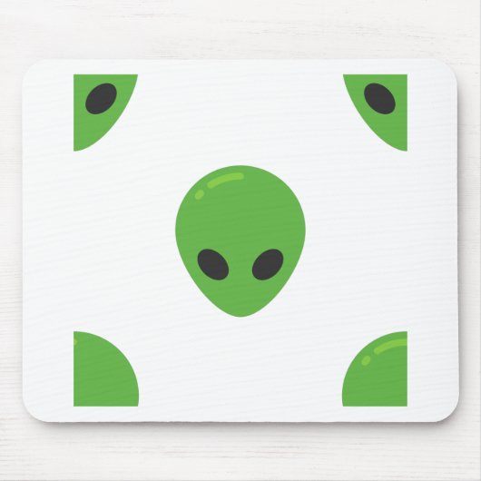 Emoji-Außerirdischen Mousepad (Vorne)