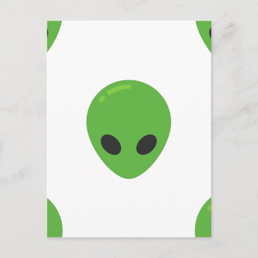 Emoji-Außerirdischen Postkarte (Vorderseite)