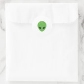 Emoji-Außerirdischen Runder Aufkleber (Tasche)