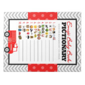 Emoji Baby Book Fireruck Baby Showspiel Pack Notizblock (Vorderseite)
