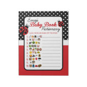 Emoji Baby Book Ladybug Baby Showroom Notizblock (Rotiert)