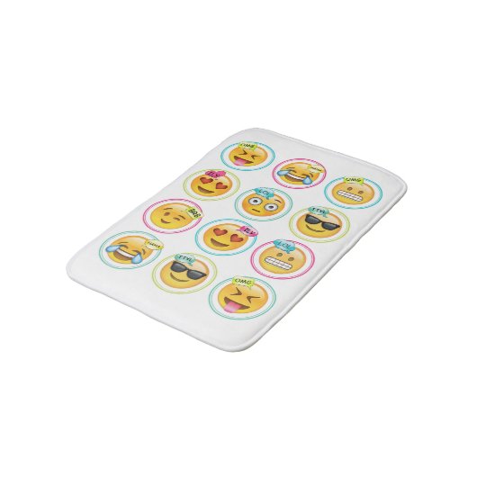 Emoji Bad-Matte Badematte (Schrägansicht)