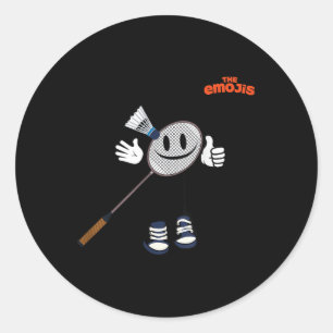 Emoji Badminton Sport Daumen Hoch Runder Aufkleber