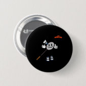 Emoji Badminton Sports Thumb Up  Button (Vorne & Hinten)