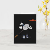 Emoji Badminton Sports trübt Karte (Gelbe Blume)