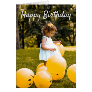 Emoji Balloons, gelber Sonnenschein zum Geburtstag