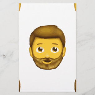 Emoji bärtiger Mann Briefpapier