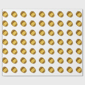 Emoji bärtiger Mann Geschenkpapier (Flach)