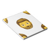 Emoji bärtiger Mann Notizblock (angewinkelt)