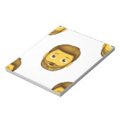 Emoji bärtiger Mann Notizblock (Rotiert)