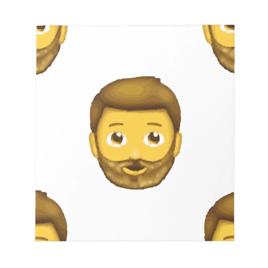 Emoji bärtiger Mann Notizblock (Vorderseite)