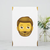 Emoji-Bartmann Briefpapier (Stehend Vorderseite)