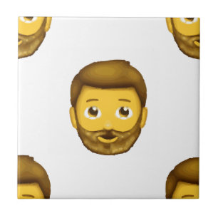 Emoji-Bartmann Fliese