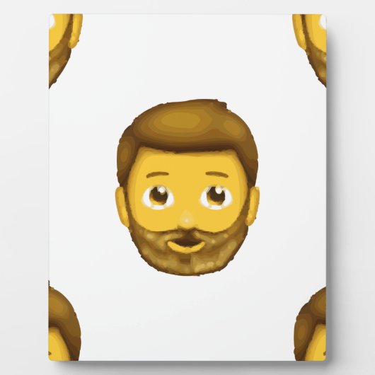 Emoji-Bartmann Fotoplatte (Vorderseite)
