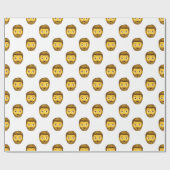 Emoji-Bartmann Geschenkpapier (Flach)
