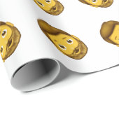 Emoji-Bartmann Geschenkpapier (Rolleneckpunkt)