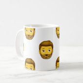 Emoji-Bartmann Kaffeetasse (Vorderseite Links)