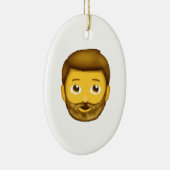 Emoji-Bartmann Keramik Ornament (Rechts)