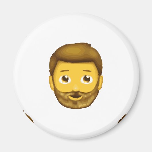 emoji bearded man magnet (Vorne)
