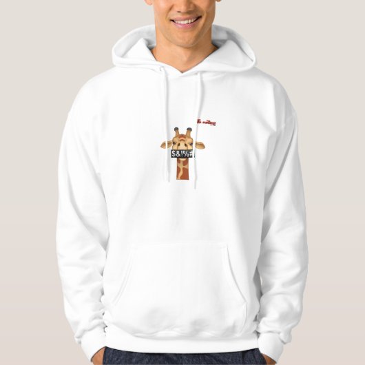 Emoji beleidigendes, wütendes Giraffengesicht Hoodie (Vorderseite)