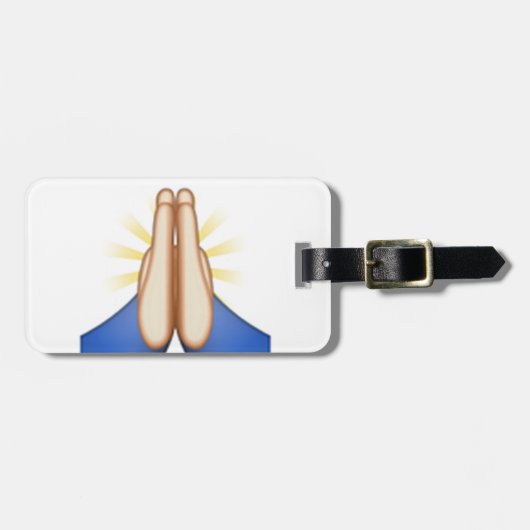 Emoji beten gepäckanhänger (Vorderseite horizontal)
