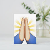 Emoji beten postkarte (Stehend Vorderseite)