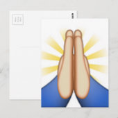 Emoji beten postkarte (Vorne/Hinten)