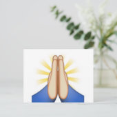 Emoji beten postkarte (Stehend Vorderseite)