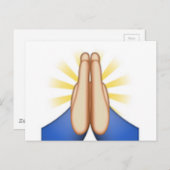 Emoji beten postkarte (Vorne/Hinten)