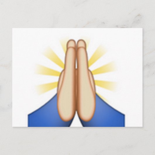 Emoji beten postkarte (Vorderseite)