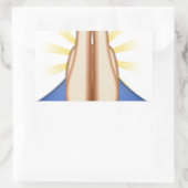 Emoji beten rechteckiger aufkleber (Tasche)