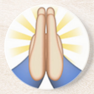 Emoji beten sandstein untersetzer