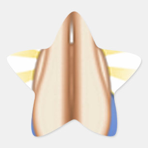 Emoji beten Stern-Aufkleber