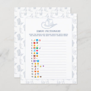 Emoji Bilderspiel Cowboy Babydusche