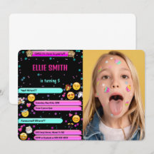 Emoji Birthday Foto Einladung