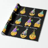 Emoji Birthday Geschenkpapier (Ungerollt)