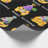 Emoji Birthday Geschenkpapier (Ecke)