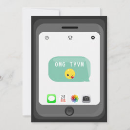 Emoji Birthday Party Dankeskarte